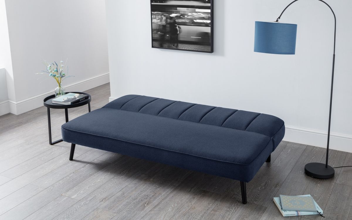 Miro Curved Back Sofa bed Blue