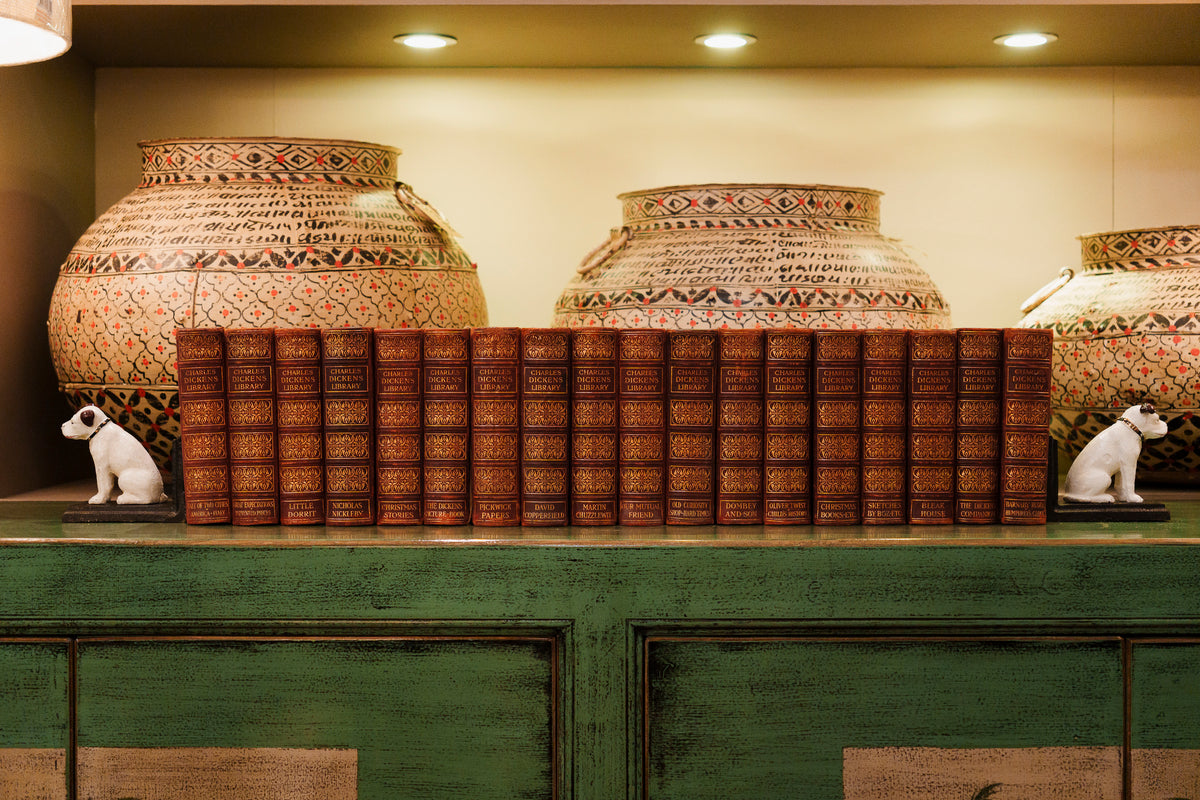 Antique Set of 18 Charles Dickens Volumes