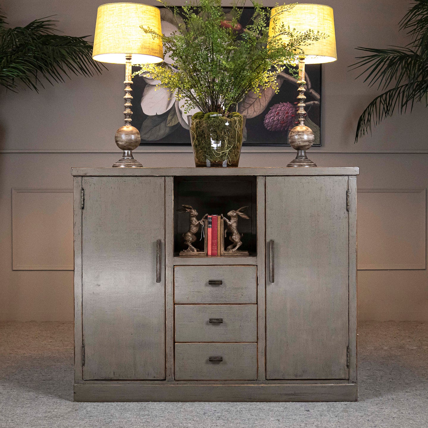 2 Door 3 drawer Painted Cabinet