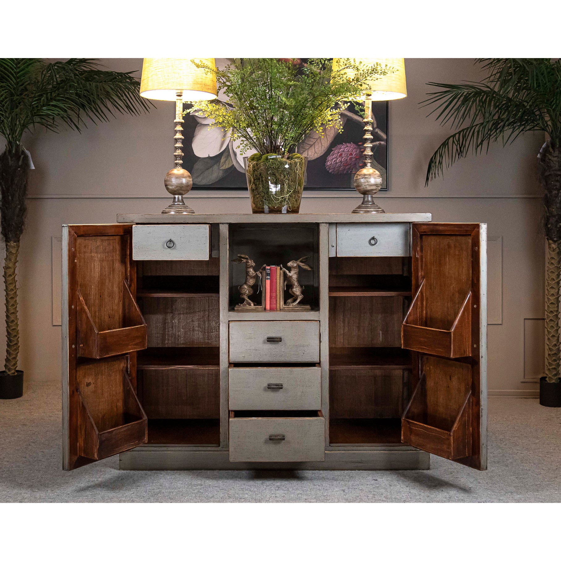 2 Door 3 drawer Painted Cabinet