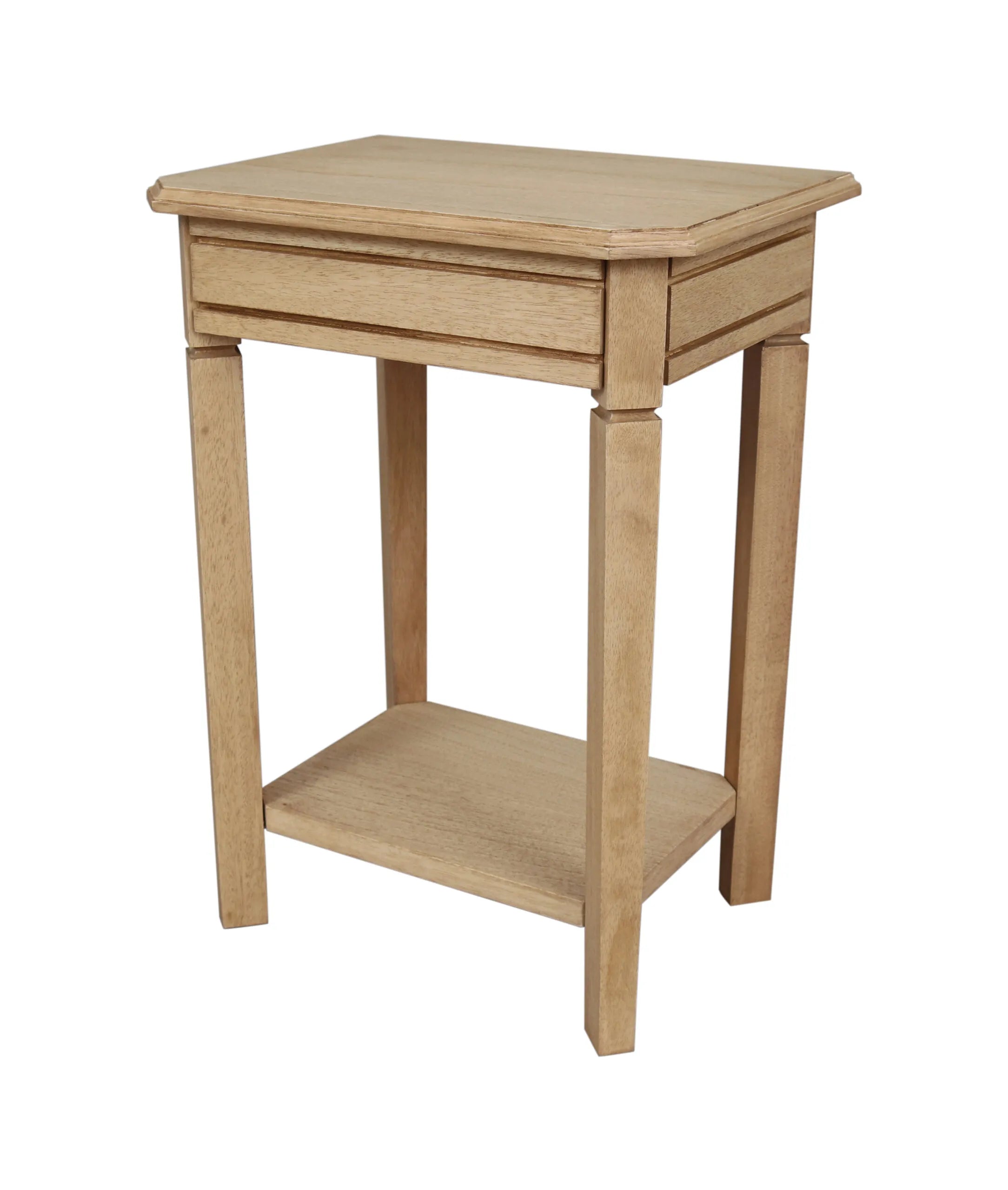 Alice Ash Side Table with Shelf