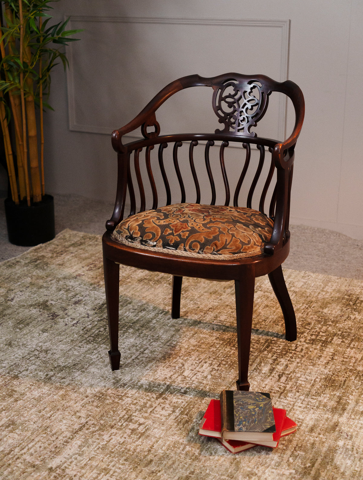 Antique 19th Century Mahogany Elbow Chair