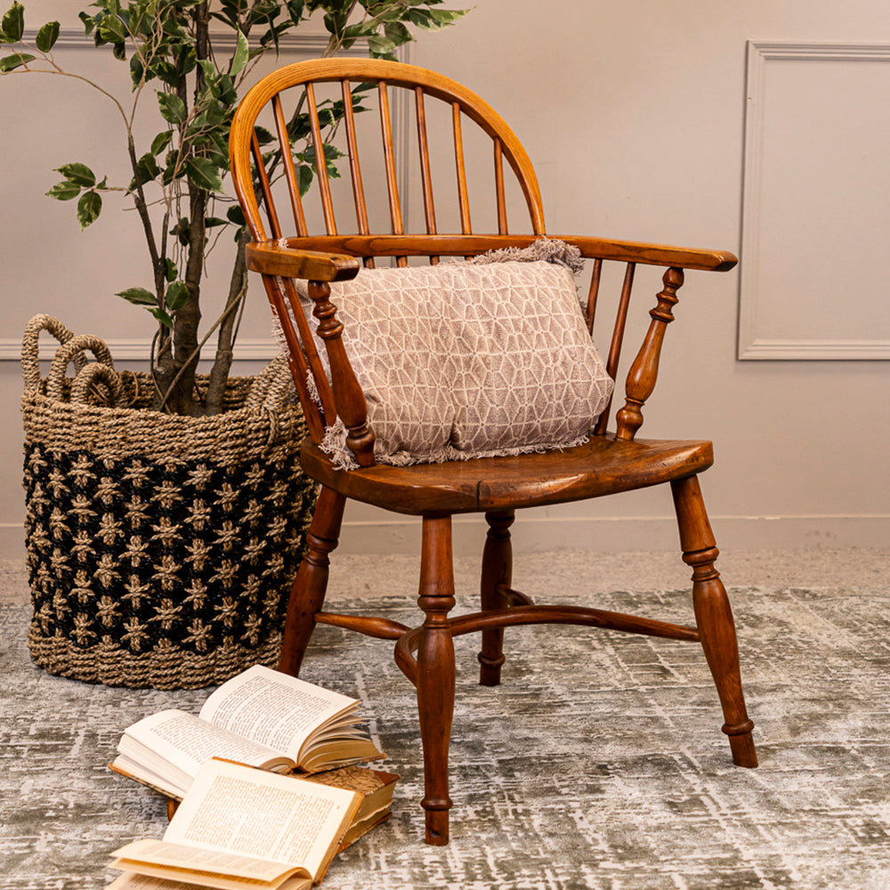 Antique Elm Windsor Hoop Back Chair