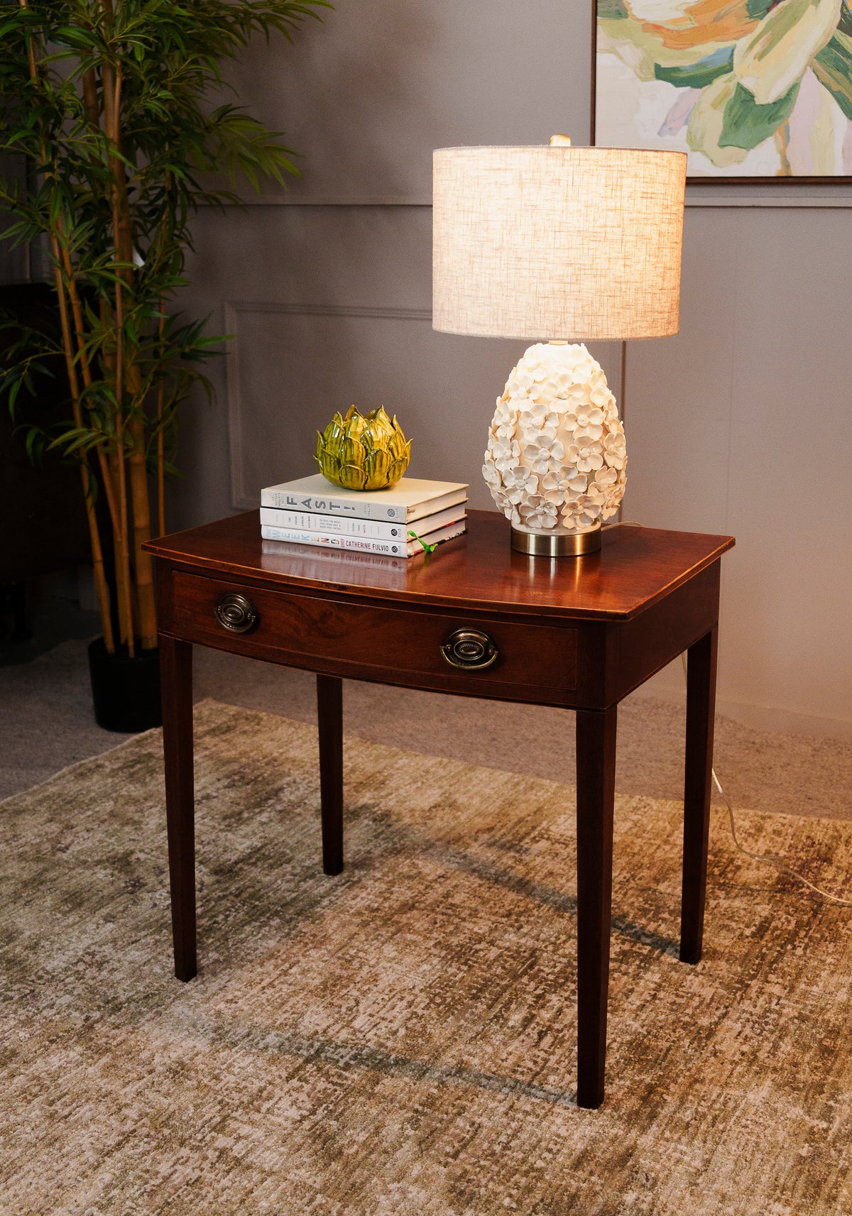 Antique Georgian Mahogany Crossbanded Side Table