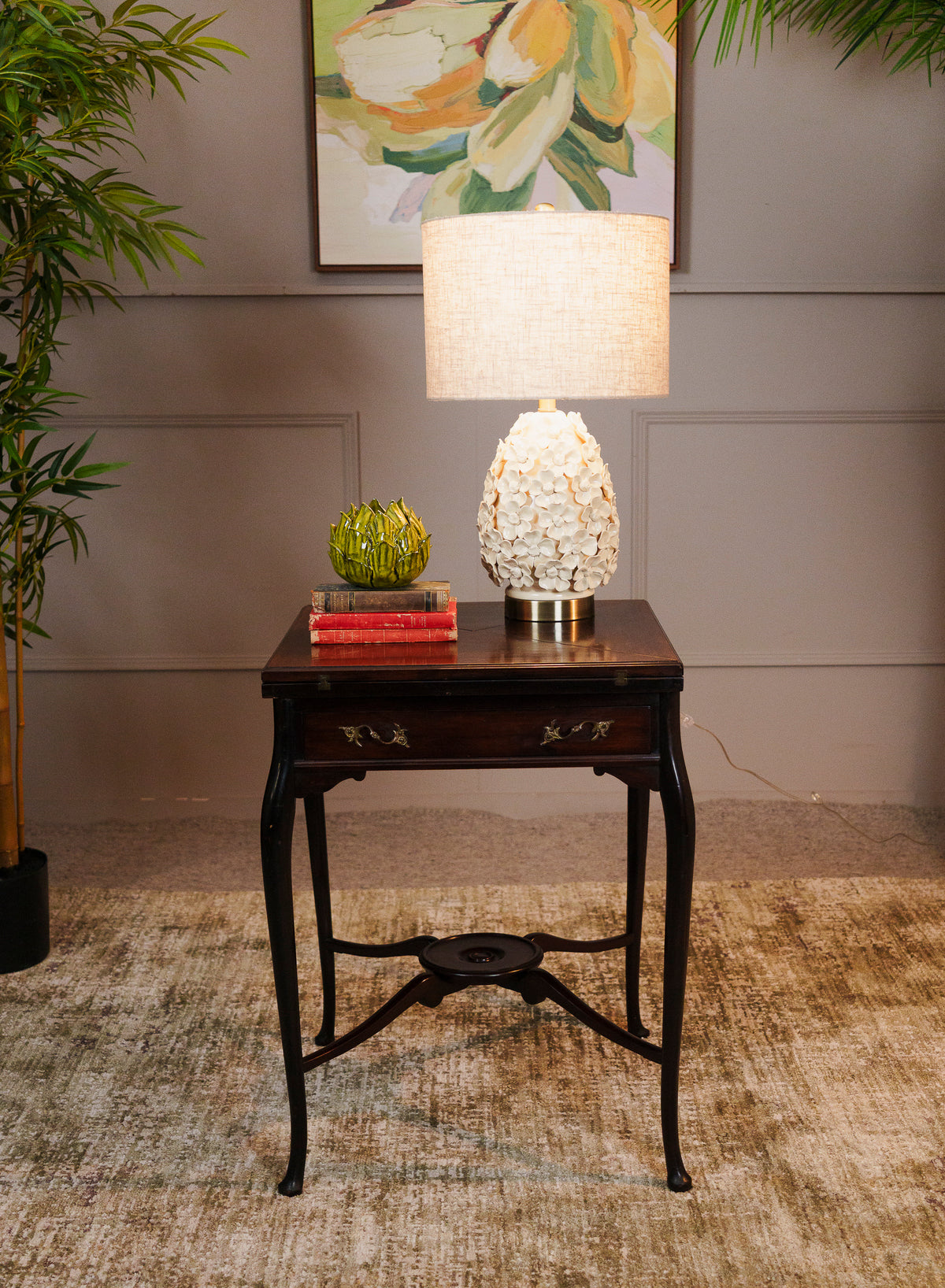 Antique Mahogany Envelope Card Table
