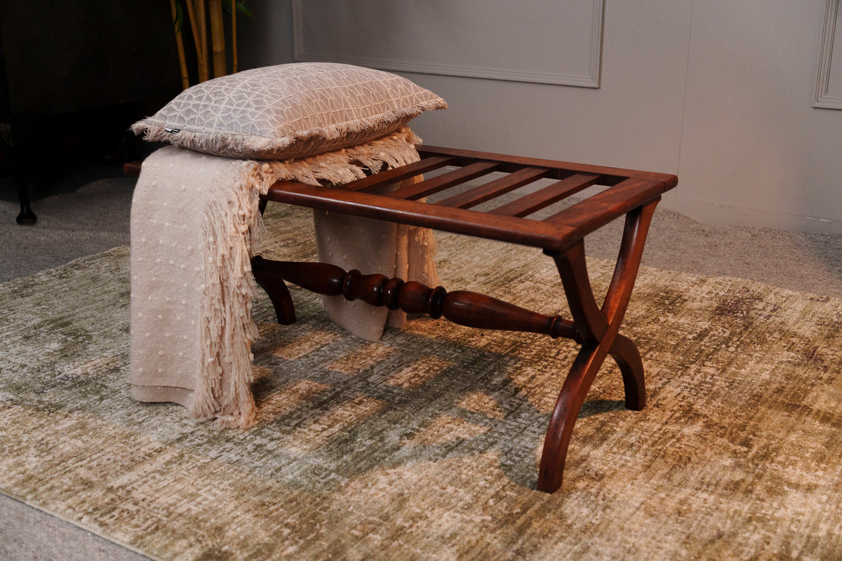 Antique Mahogany Luggage Rack