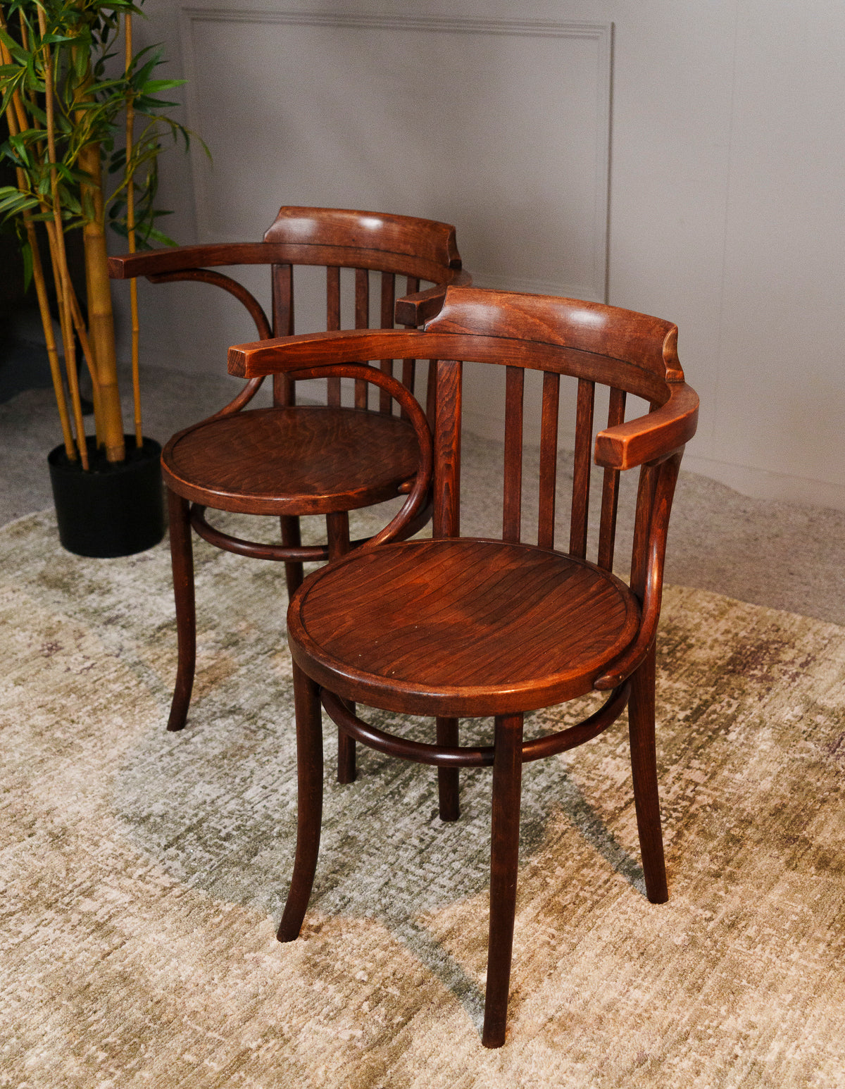 Antique Pair of Bentwood Armchairs