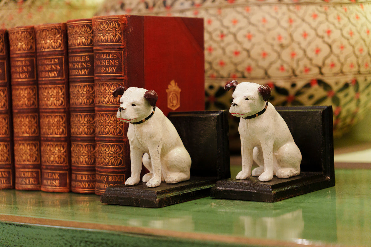 Antique Pair of Cast Iron Dog Bookends