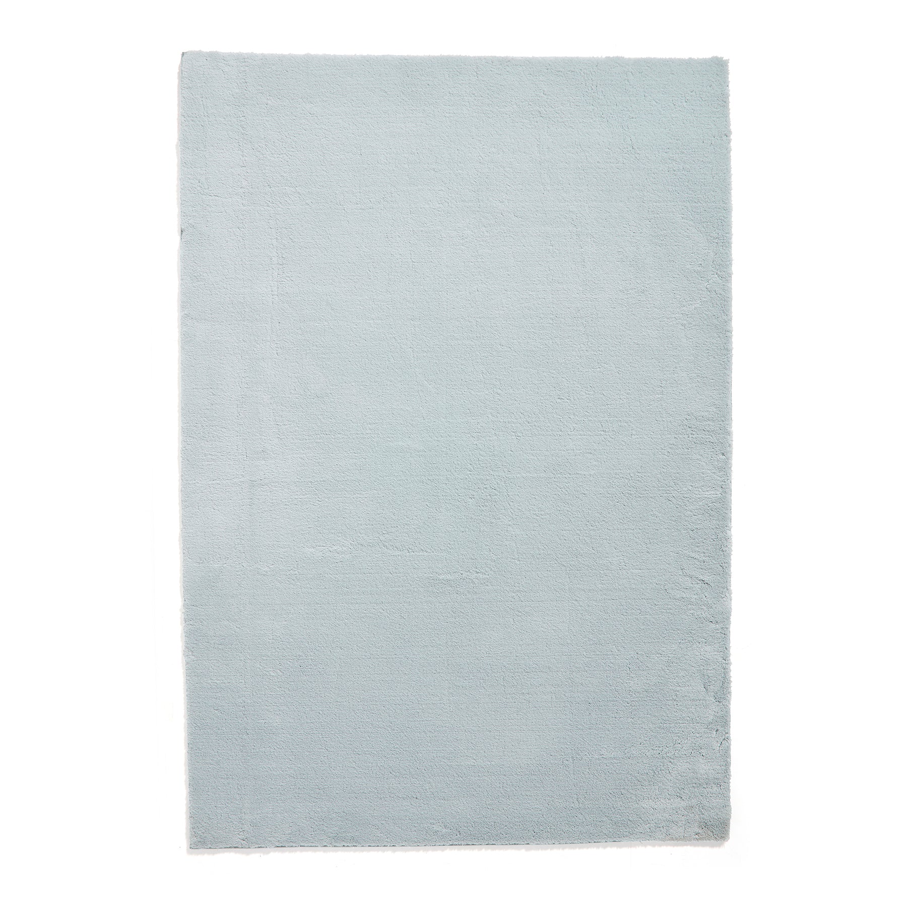 Bay Light Blue Plain Shaggy Washable Rug