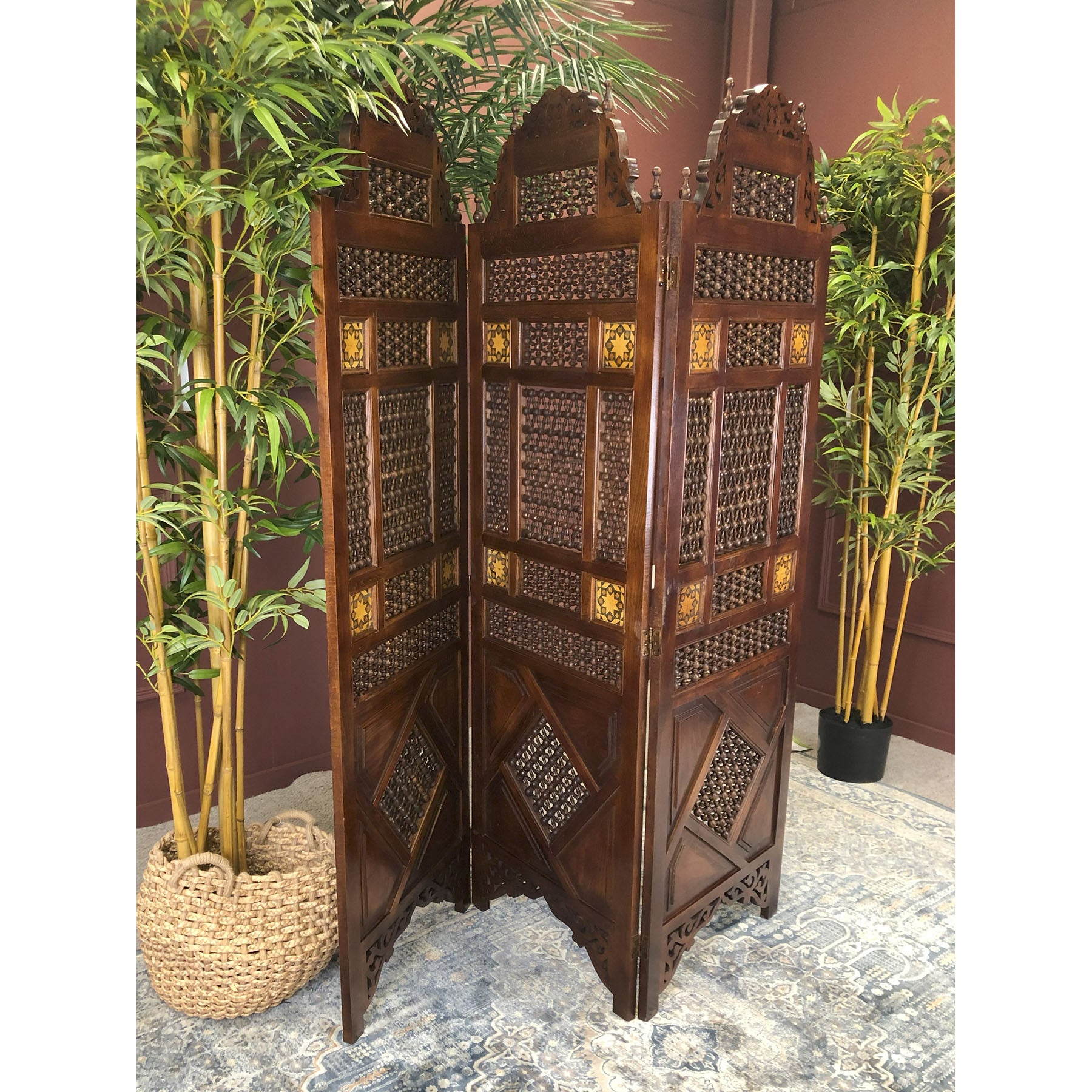 Burmese Three Fold Screen