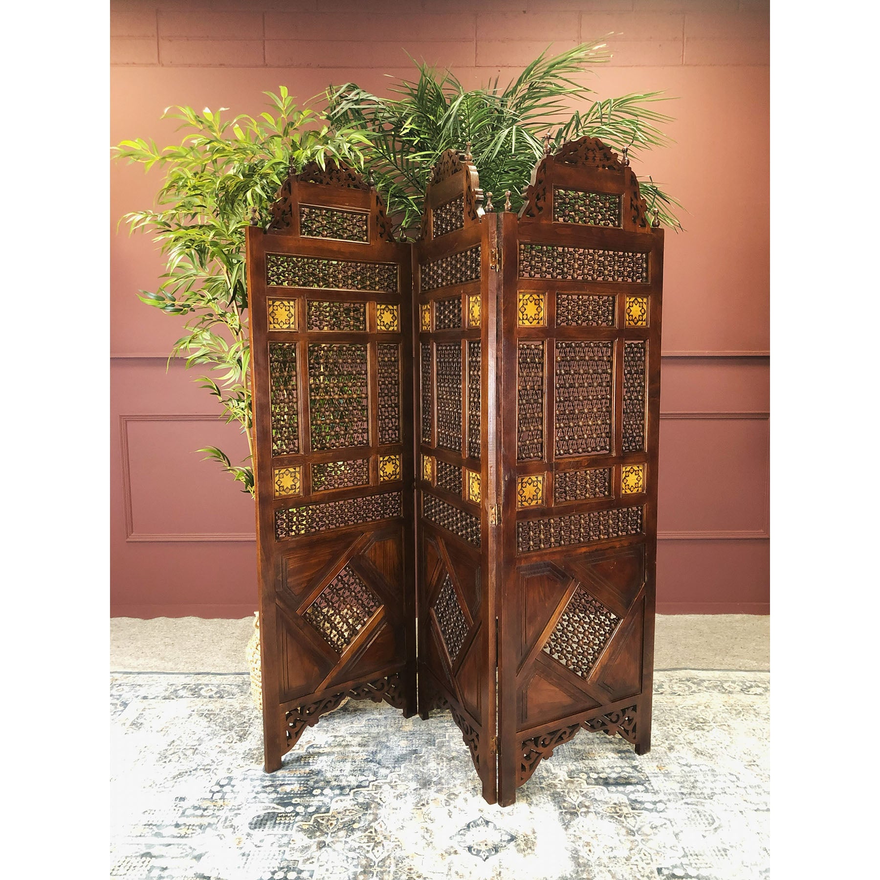 Burmese Three Fold Screen