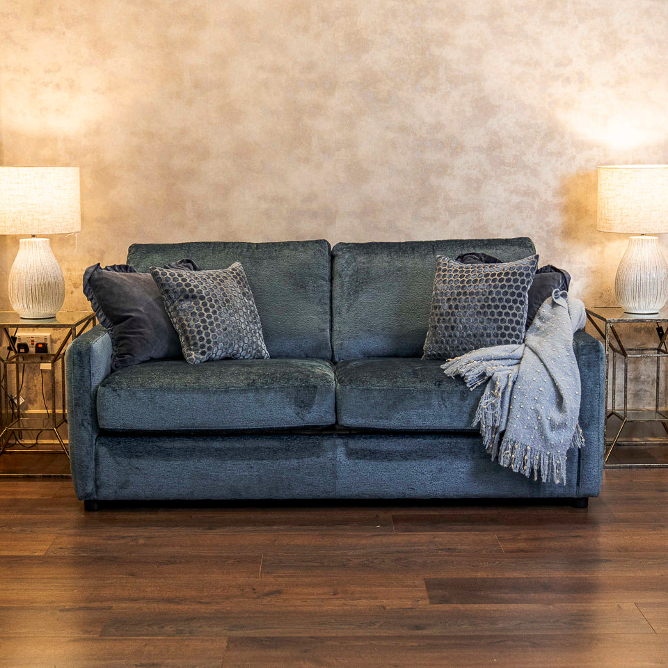 Callie 3 Seater Sofa Bed Blue