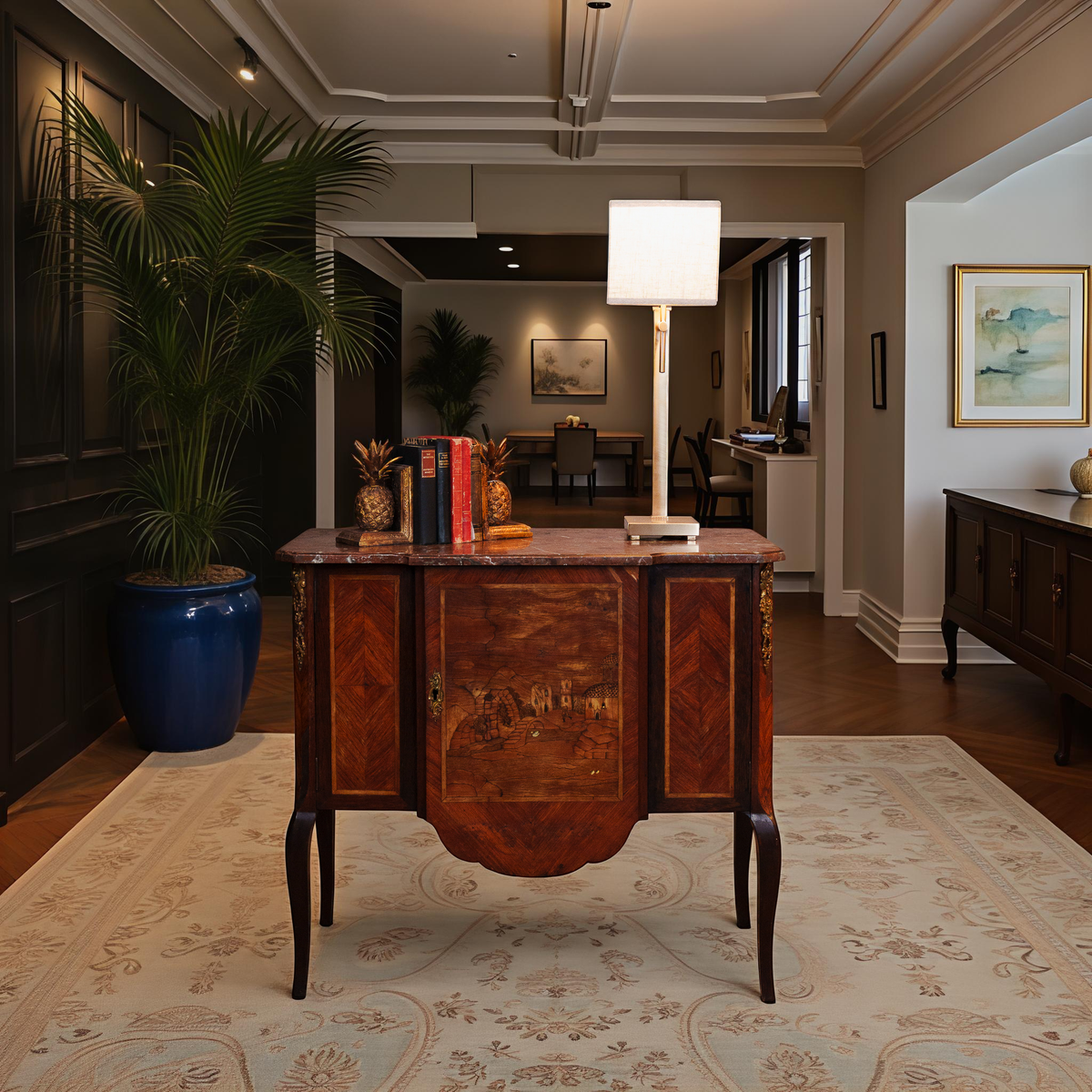 Continental Kingwood parquetry and giltbrass Cabinet