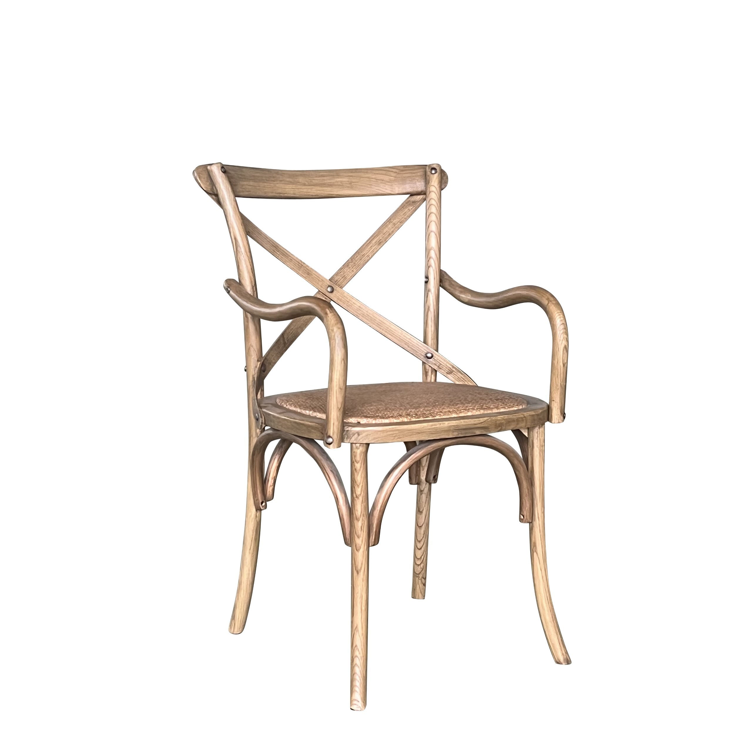 Malta Bentwood Bistro Carver Chair - Natural Oak