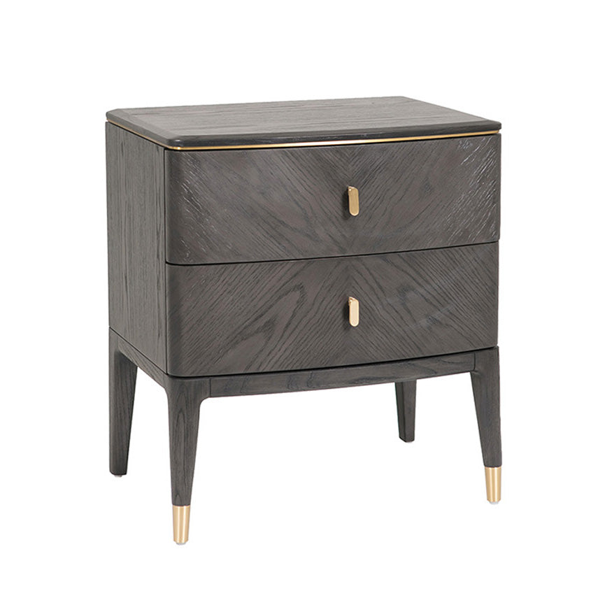 Diletta 2 Drawer Ebony Bedside Locker