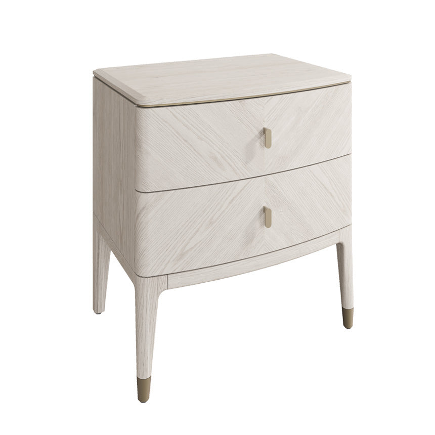 Diletta 2-Drawer Stone Bedside Locker