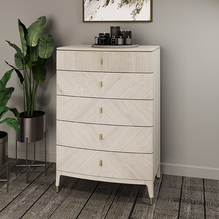 Diletta 5 Drawer Stone Chest of Drawers