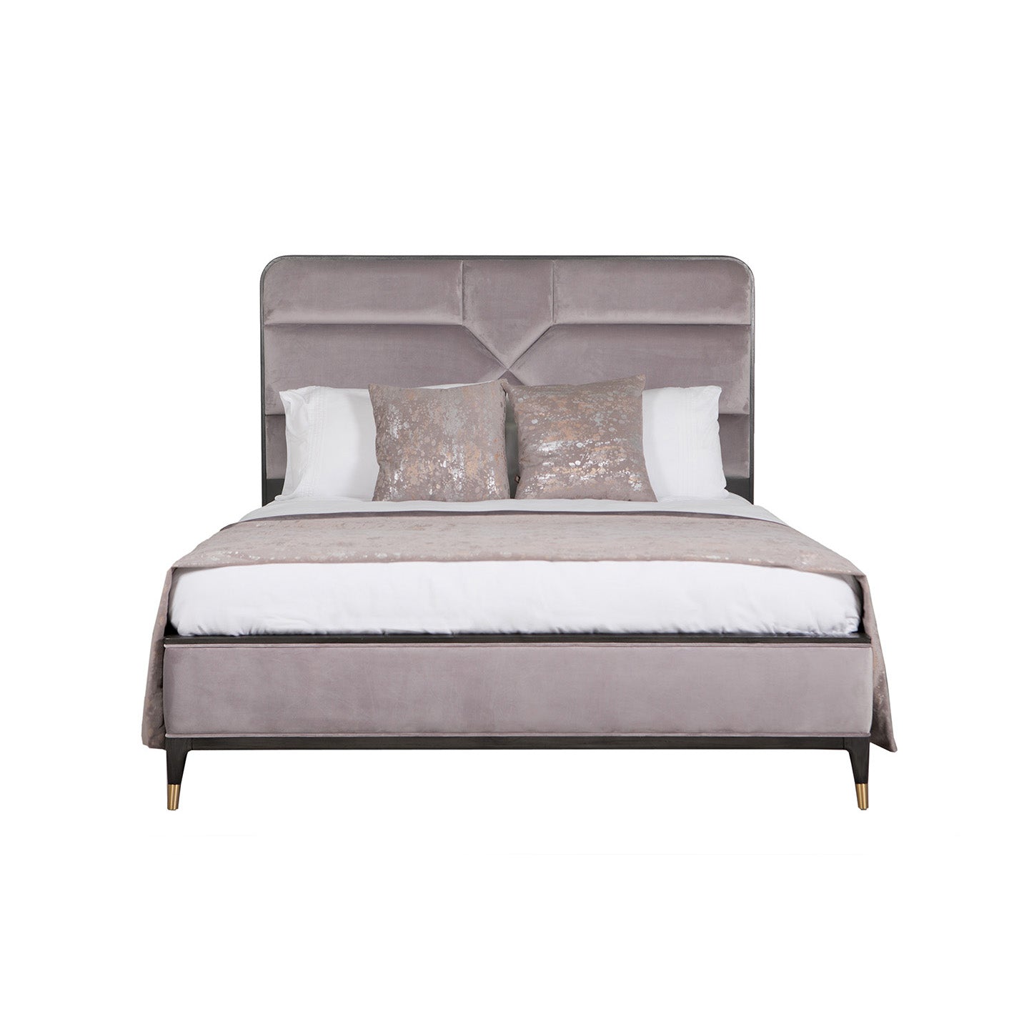 Diletta 6ft Bed Ebony Ecru Velvet