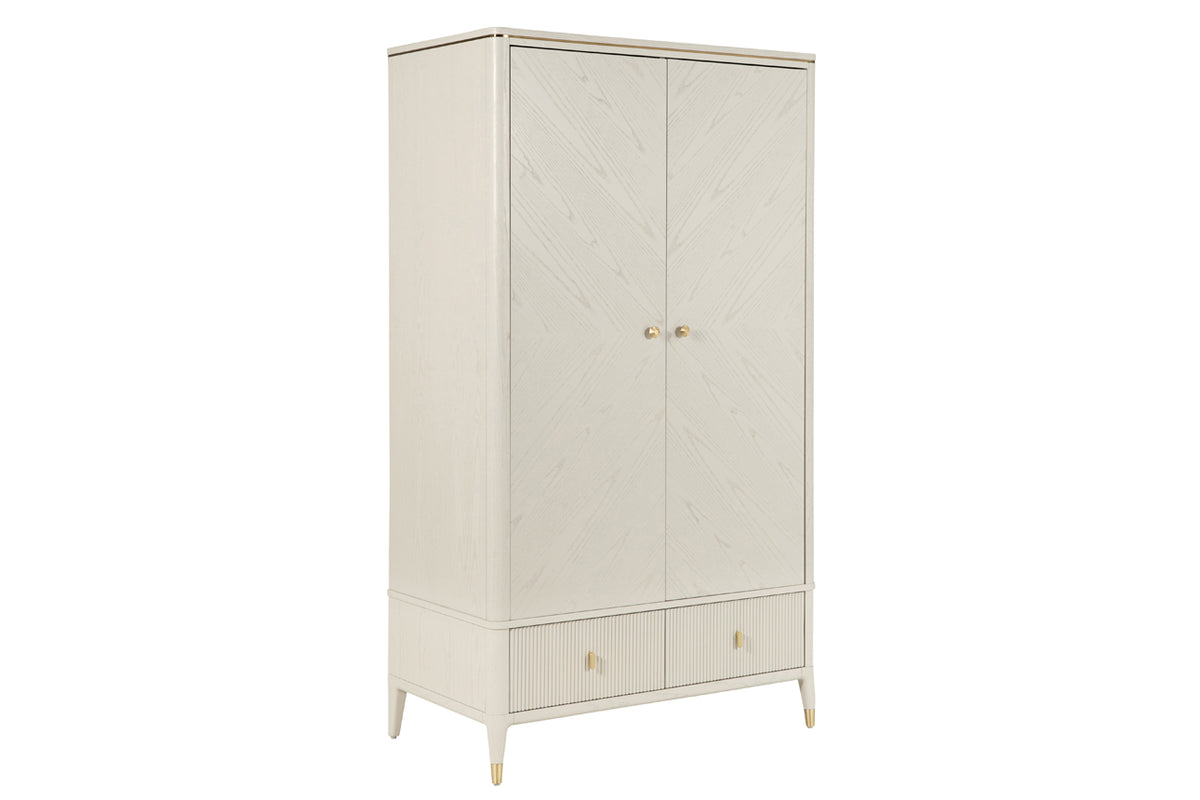 Diletta 2 Door Wardrobe Stone