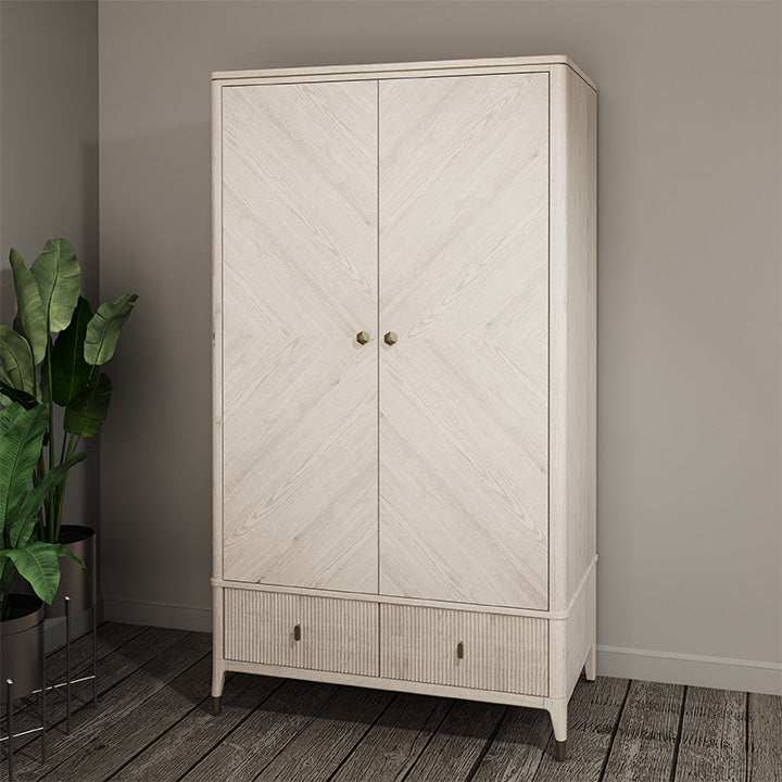 Diletta 2 Door Wardrobe Stone