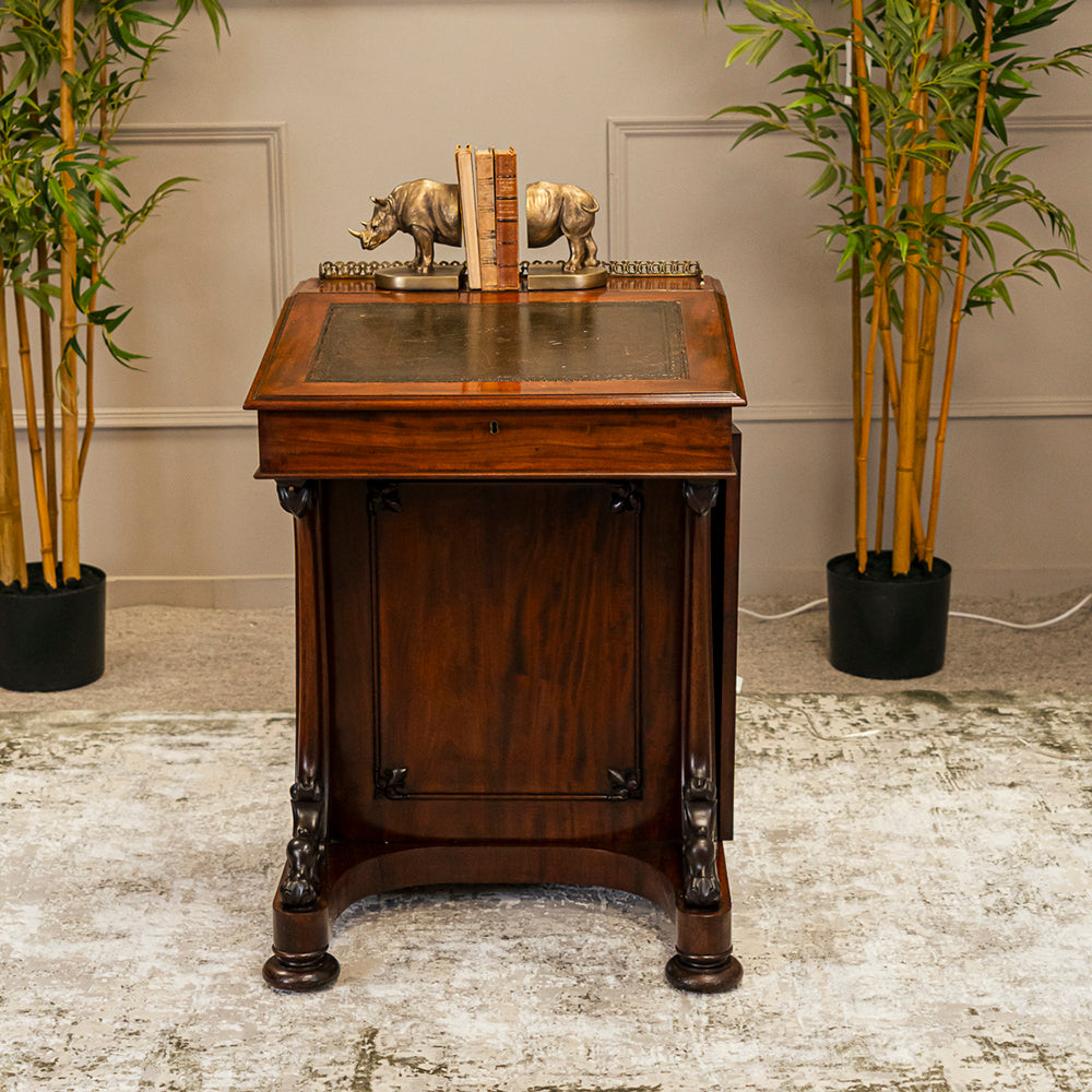 Early 19th Century Mahogany and Rosewood Pop up Davenport