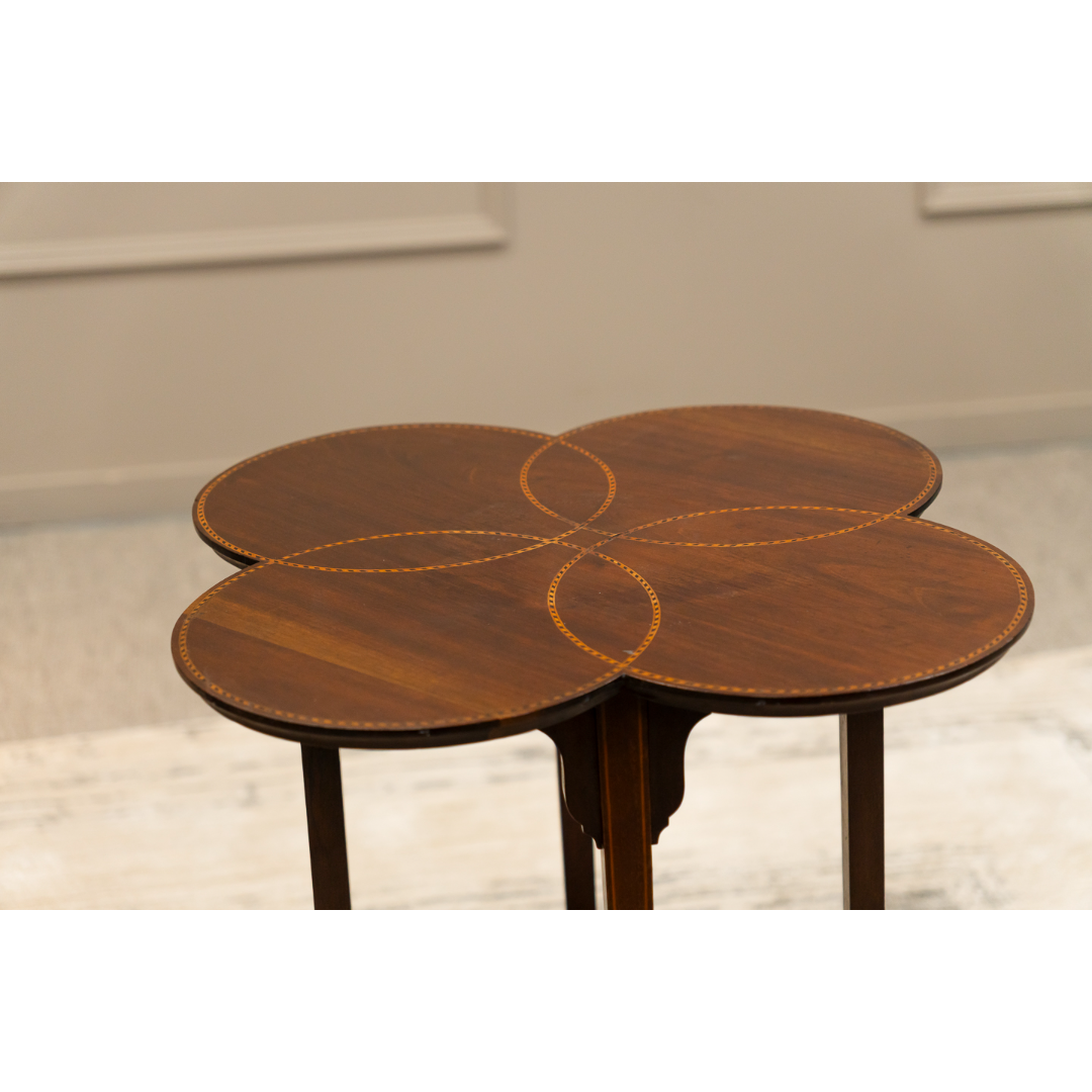 Edwardian Mahogany and Satinwood Inlaid Occasional Table