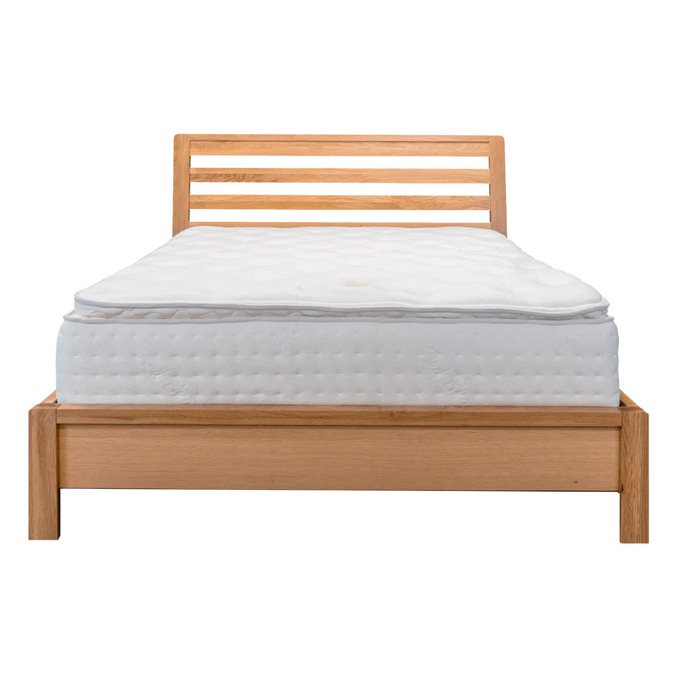 Victoria 6ft King Size Oak Bed Frame Low End