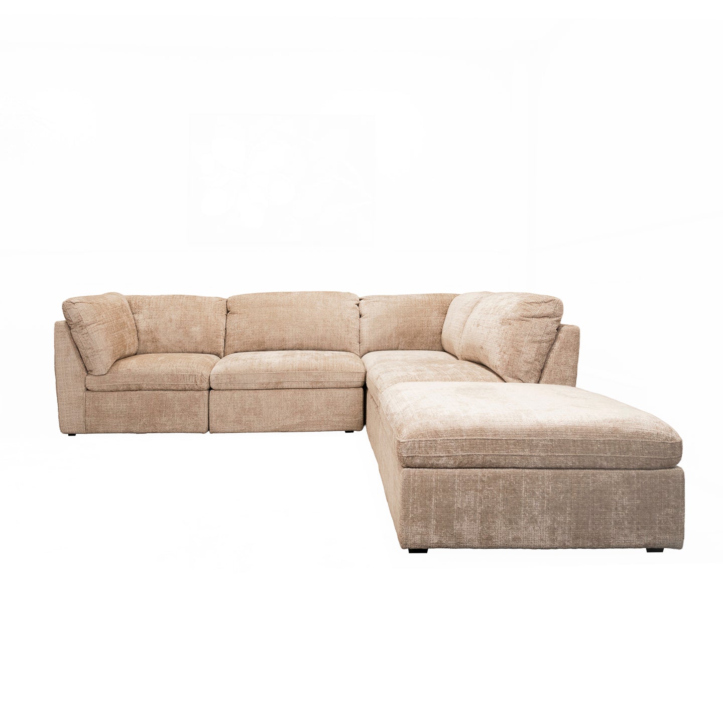 Avoca Sectional Corner Sofa Natural including footstool