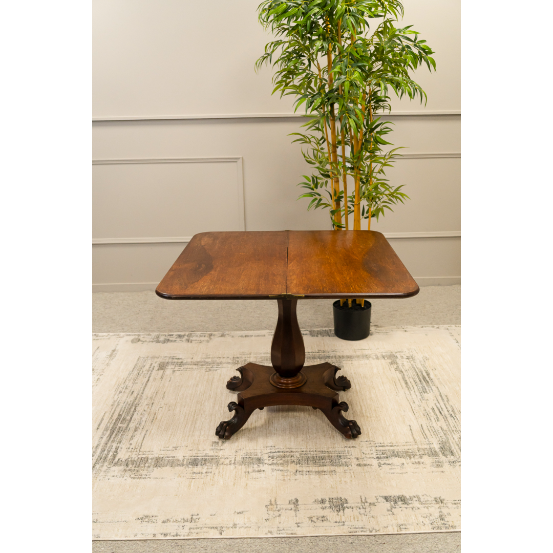 Irish William IV Mahogany Fold over Table