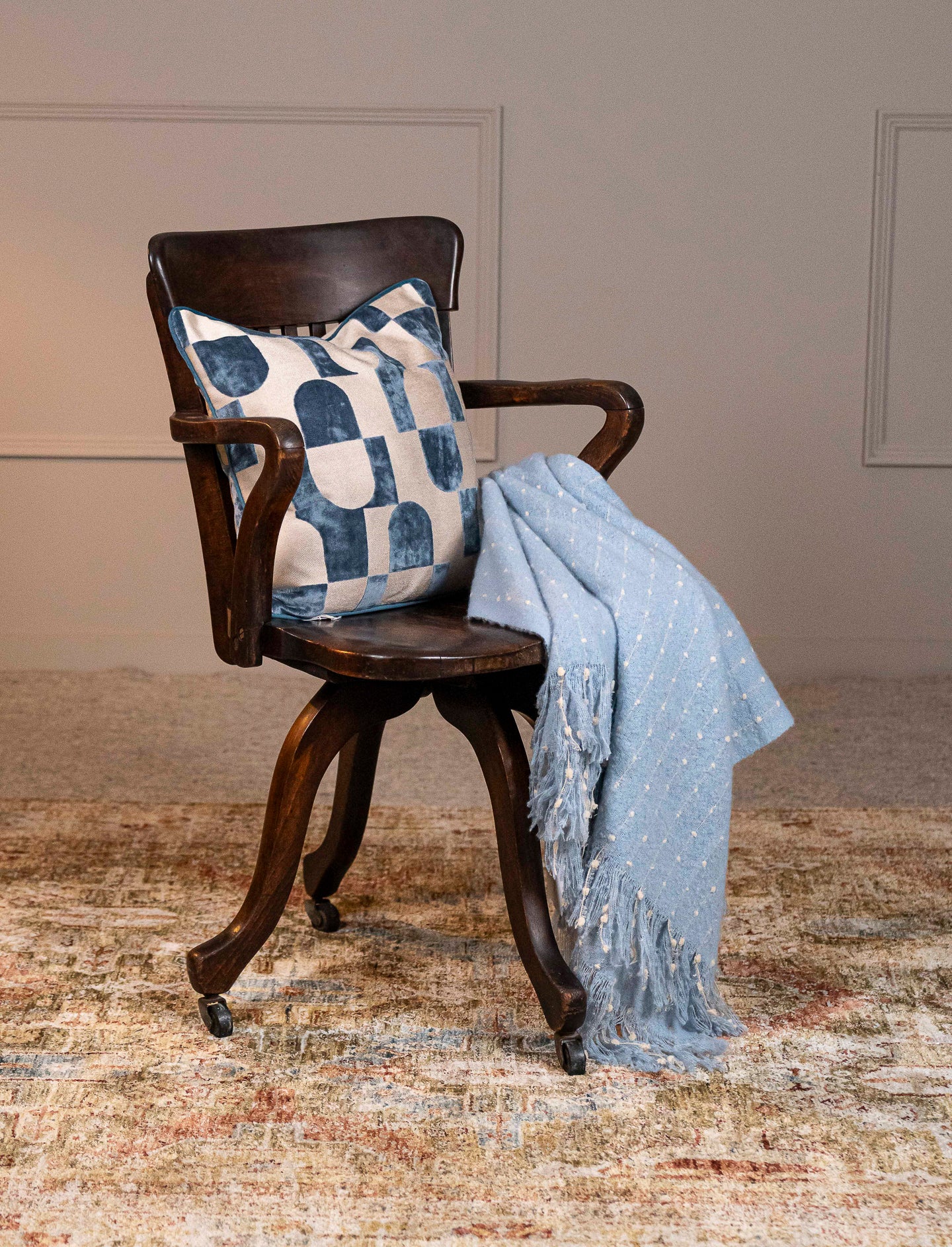 Oak Revolving Clerks Armchair