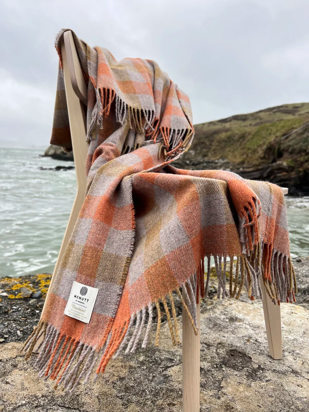 Forever Pumpkin Plaid Throw