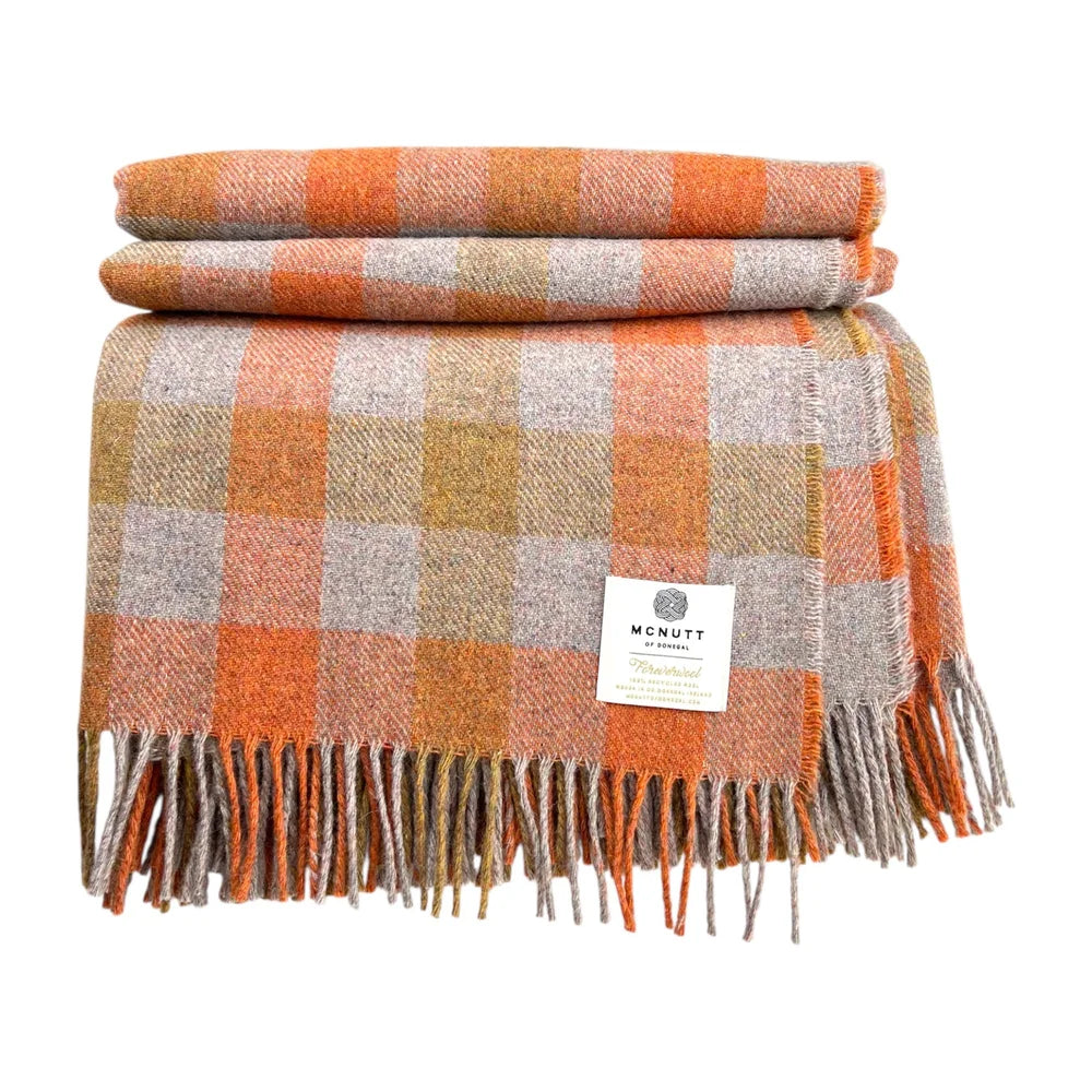 Forever Pumpkin Plaid Throw