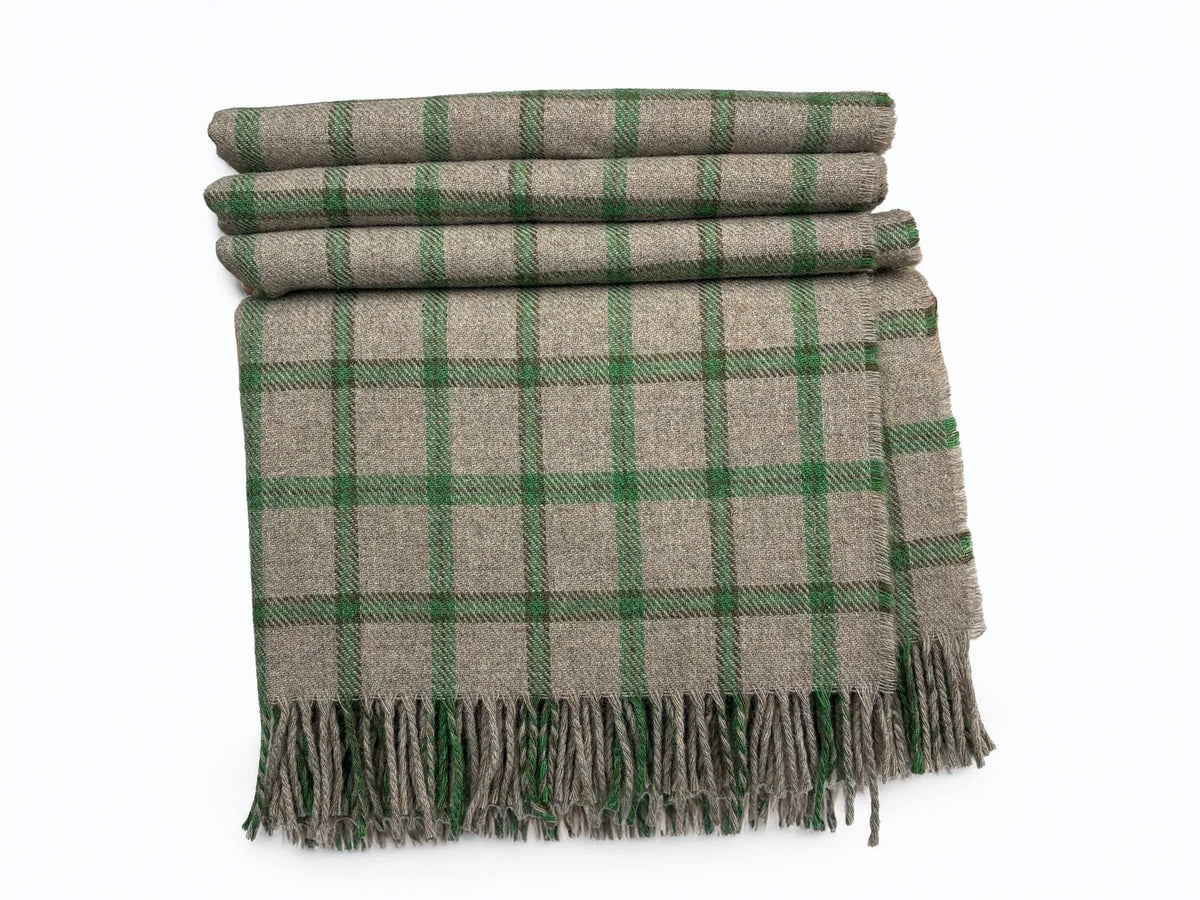 Forever Shale Green Plaid Throw