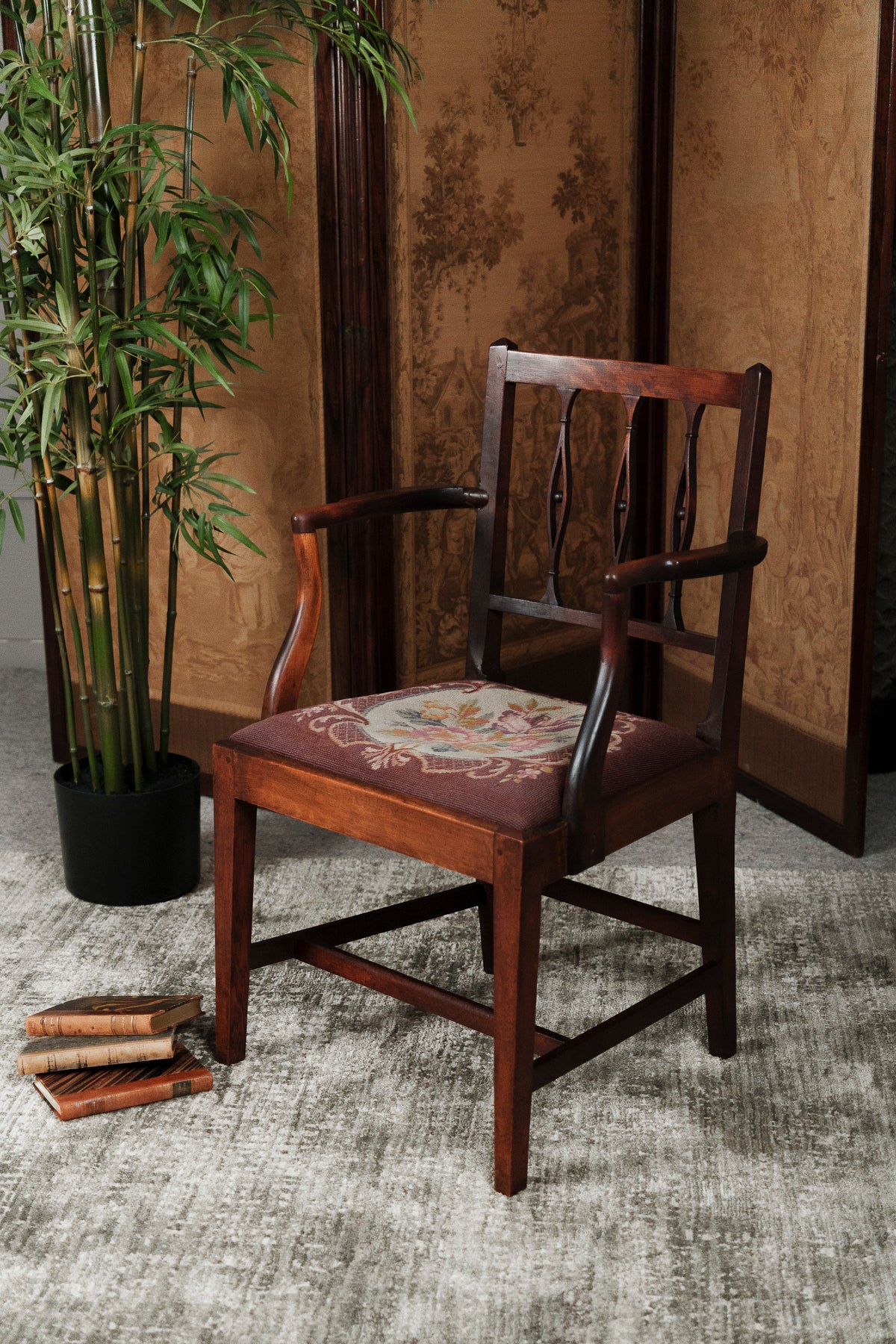 Antique Georgian Mahogany Carver Chair
