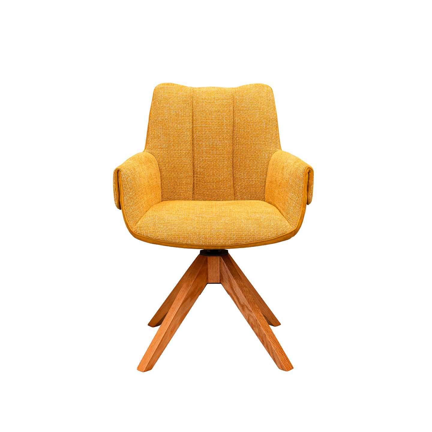 Giro Oak Swivel Dining Chair - Ochre