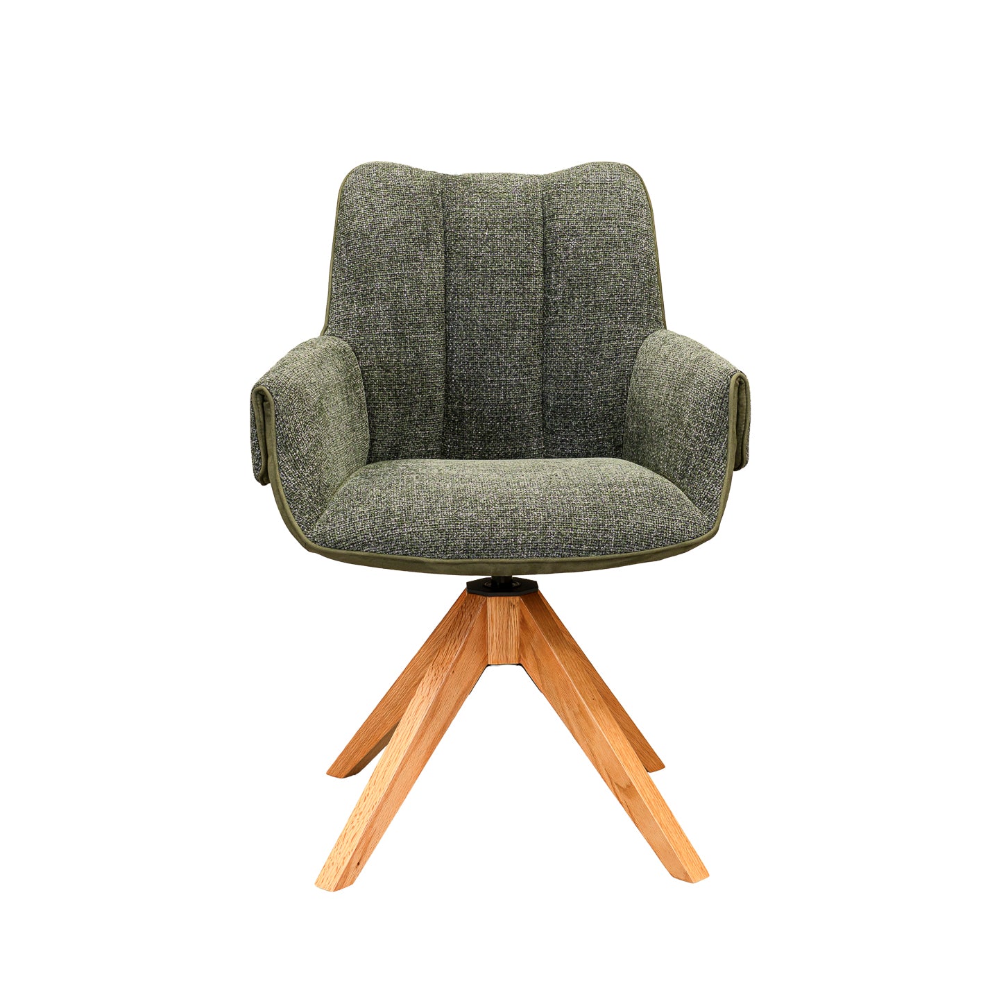 Giro Oak Swivel Dining Chair - Kelly Green