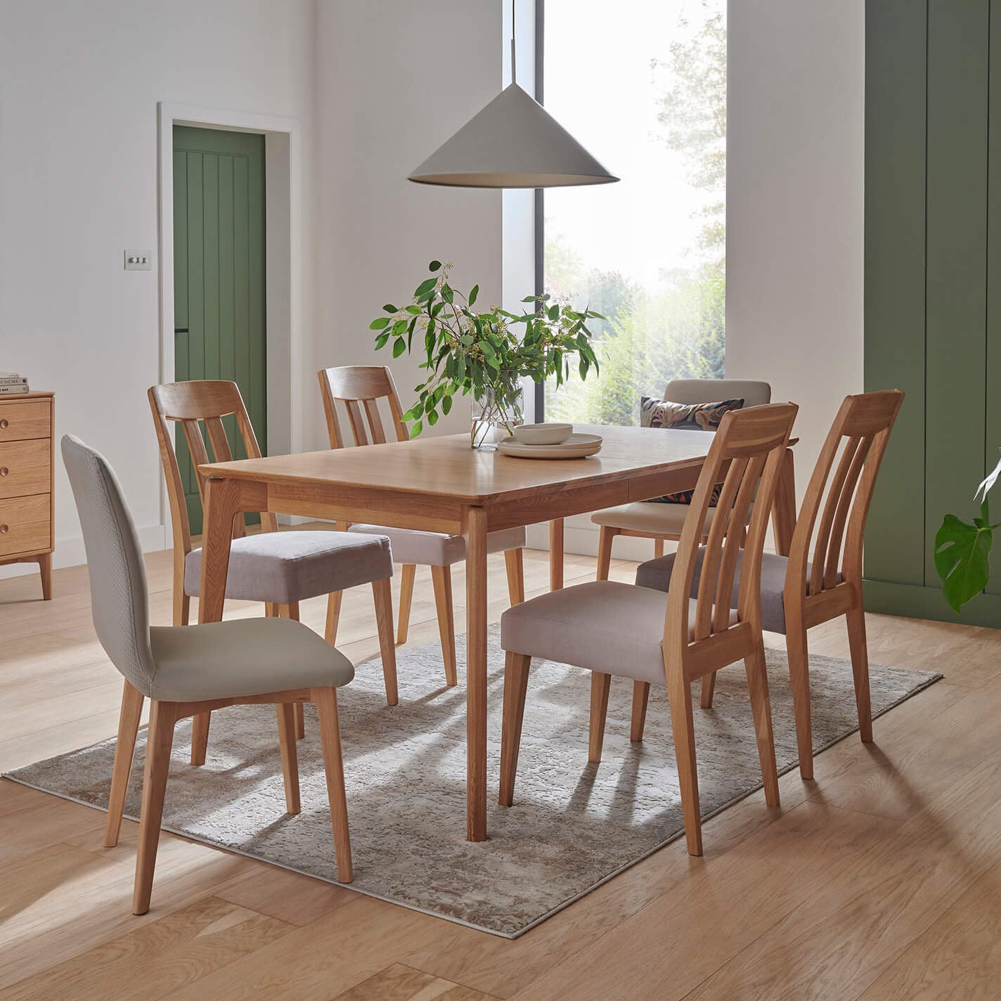 Hadley Natural Oak Extending Dining Table 160-195cm