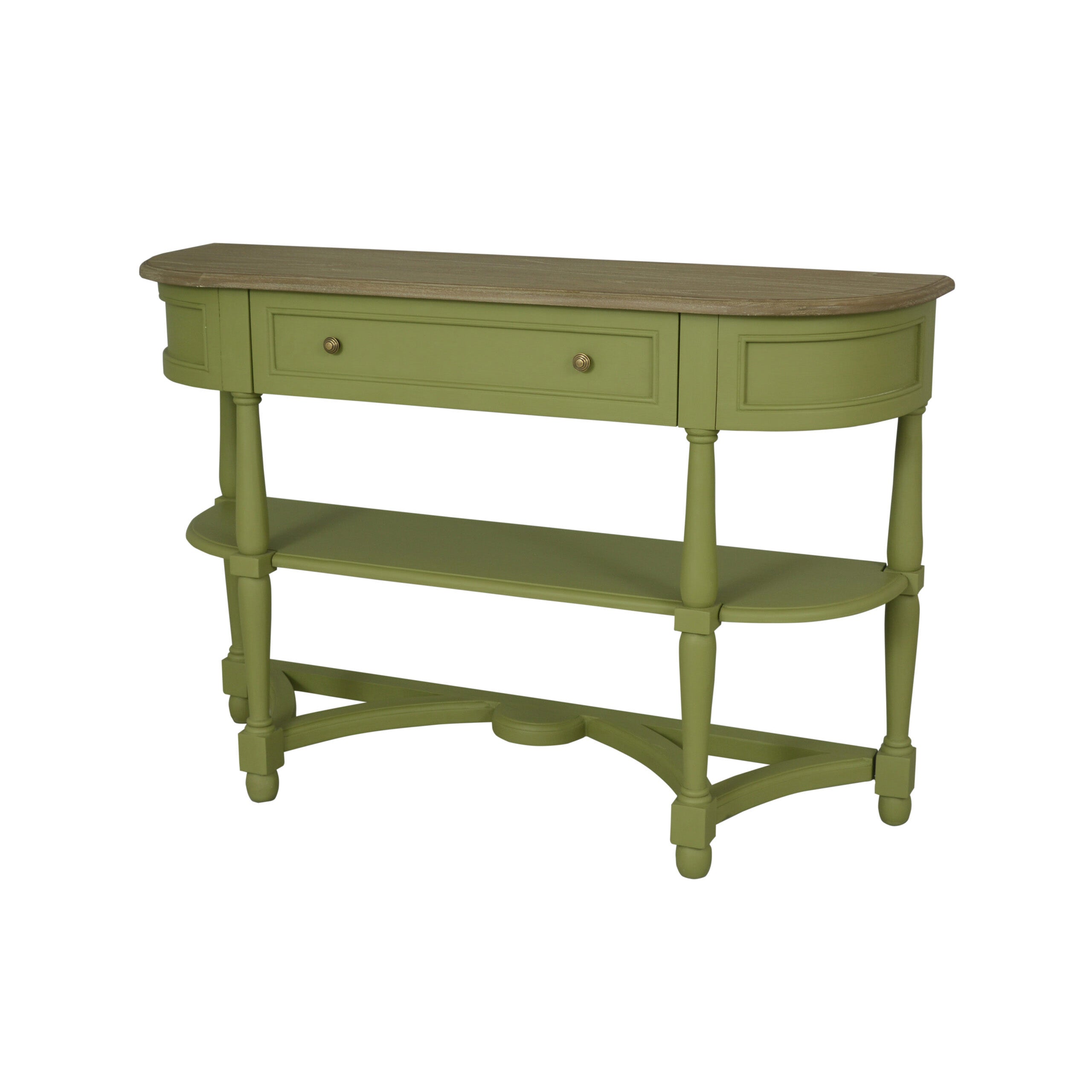 Jardin 1 Drawer Console Table with 2 Shelves – Green