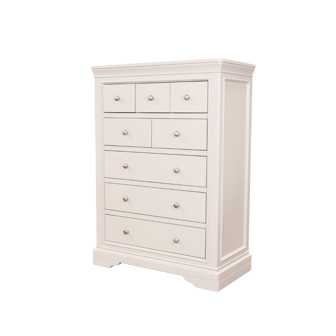 Lara 8 Drawer Tall Chest - Light Taupe