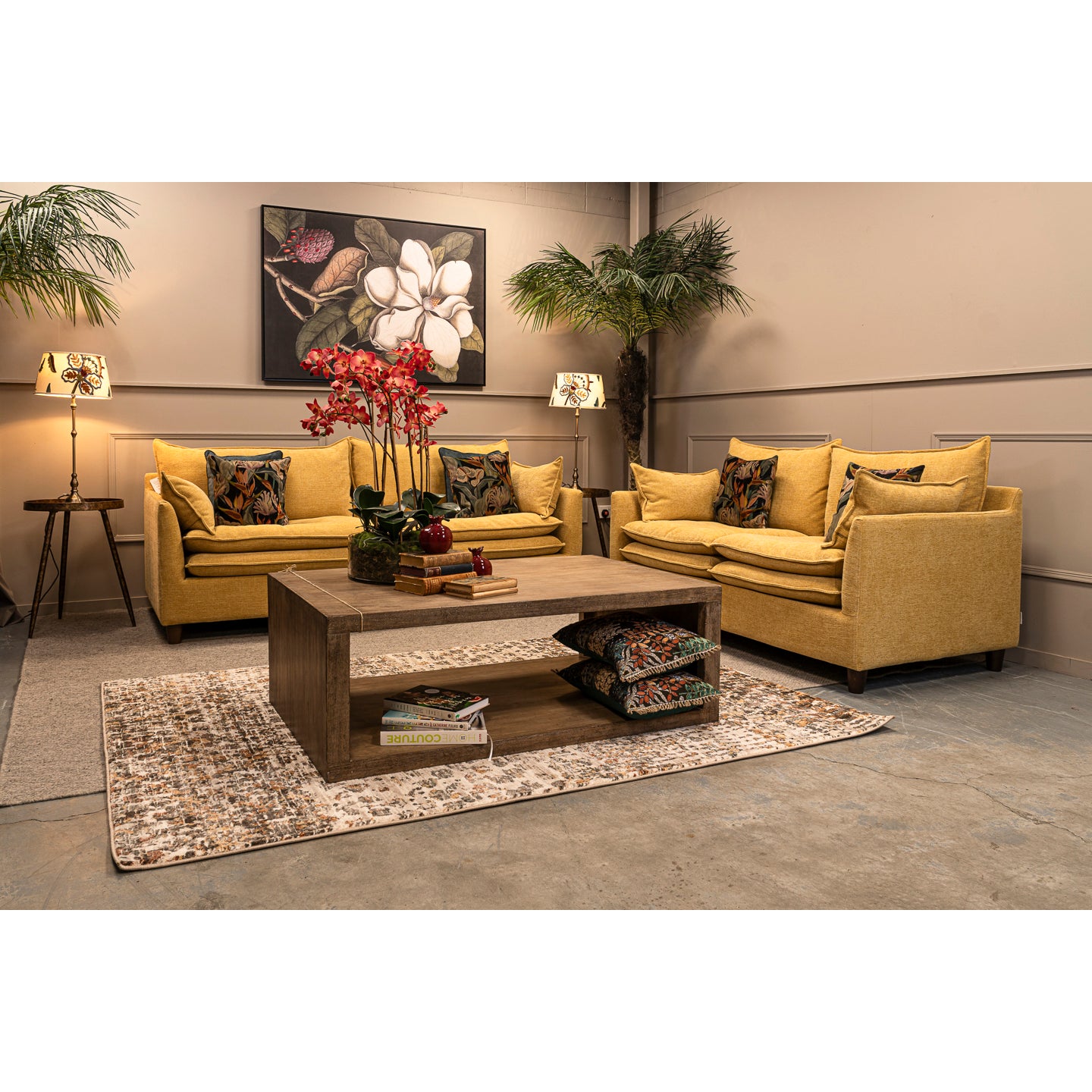 Lara 2 Seater - Golden Yellow