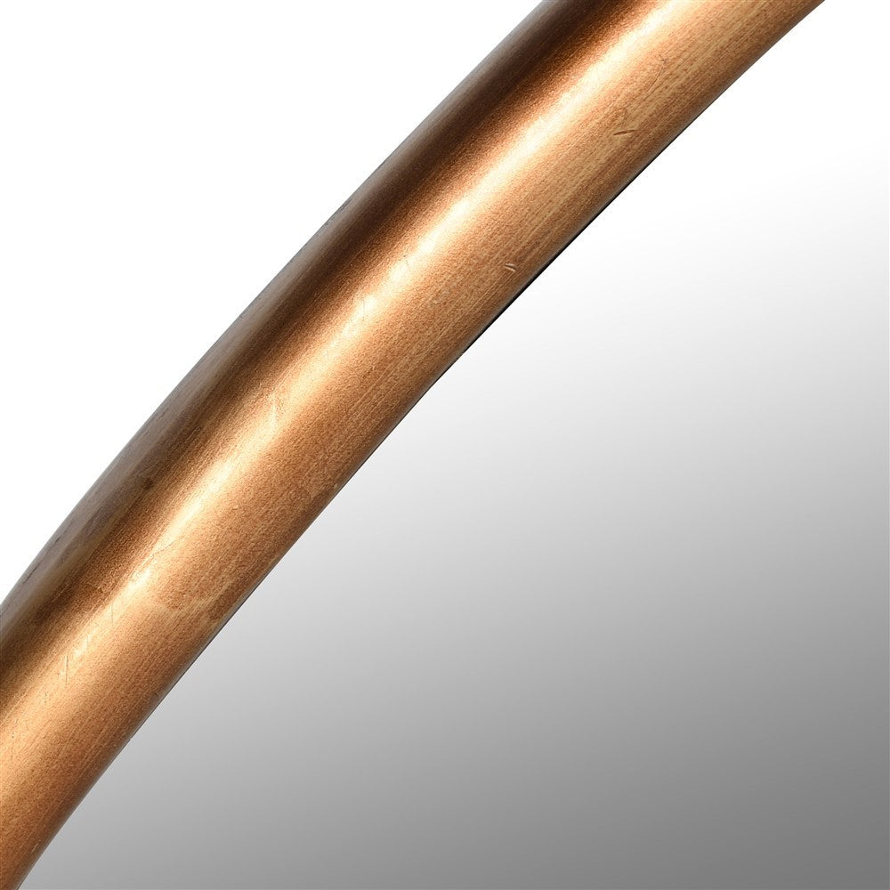 Large Round Mirror with Thin Gold Frame