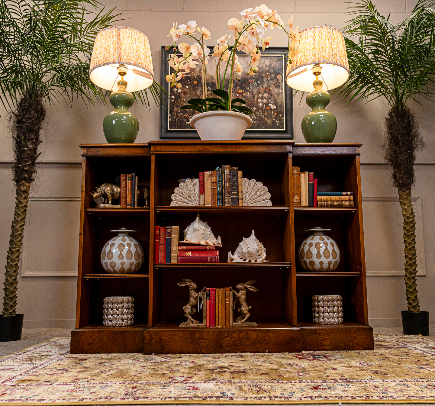 Leeney Jones Breakfront Regency Style Bookcase