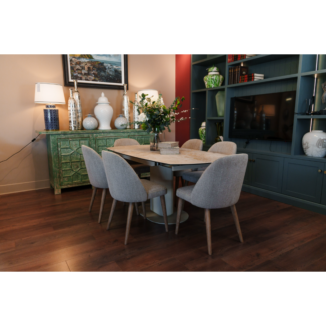 Milan Extending Dining Table and Camila Dining Chair Bundle