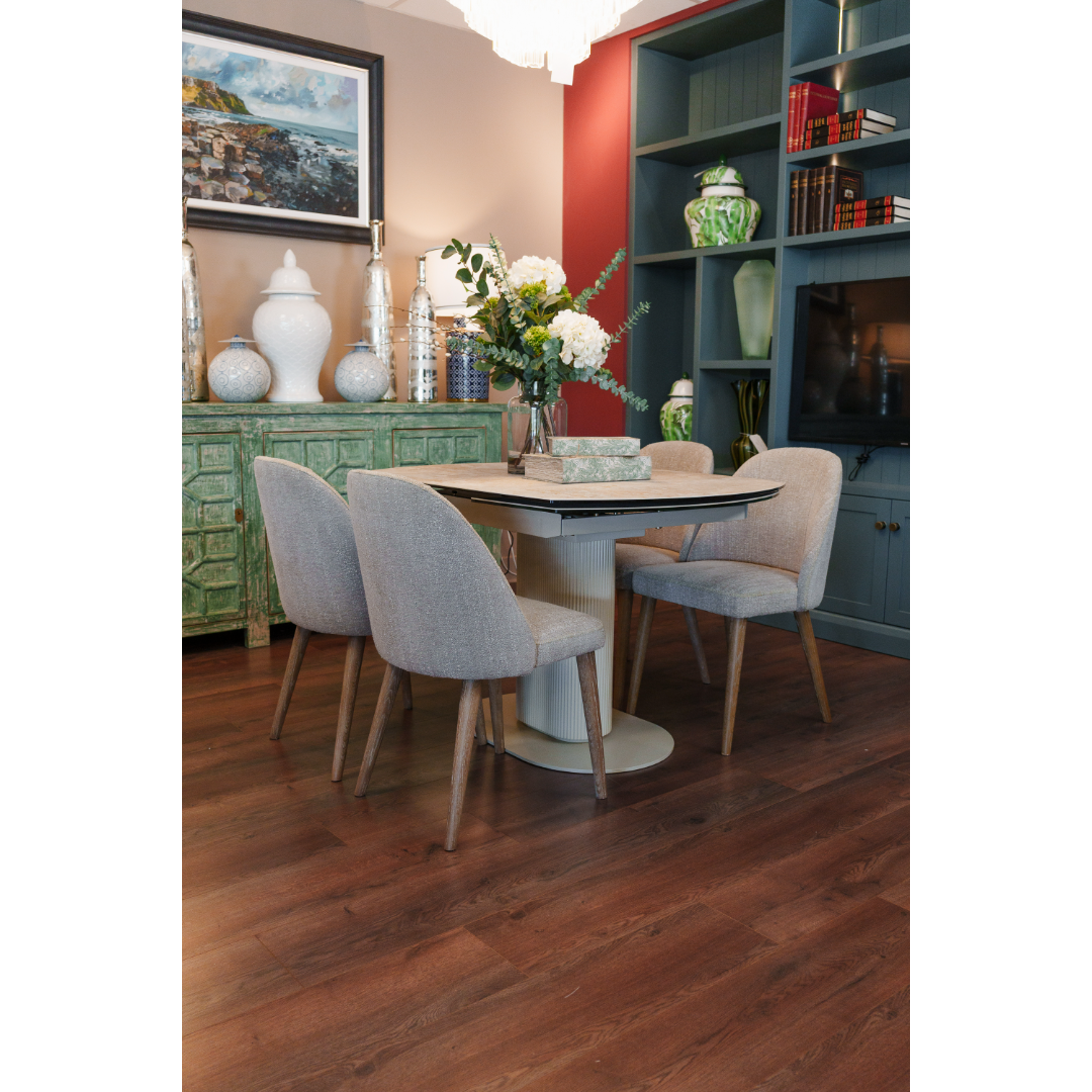 Milan Extending Dining Table and Camila Dining Chair Bundle