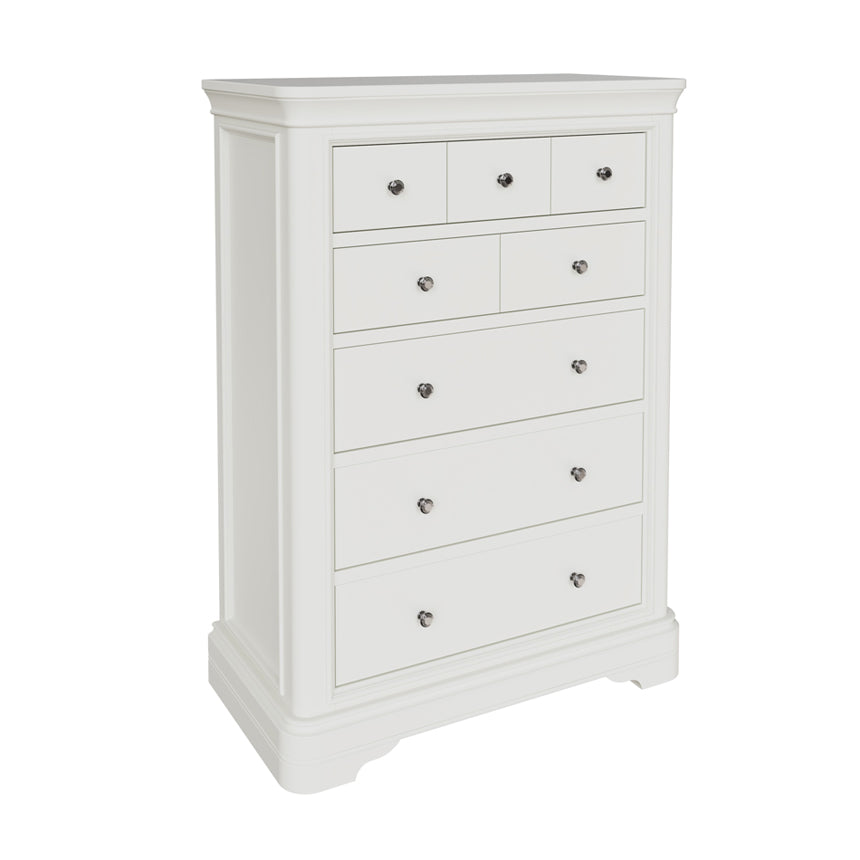 Mabel 8 Drawer Bone Tall Chest