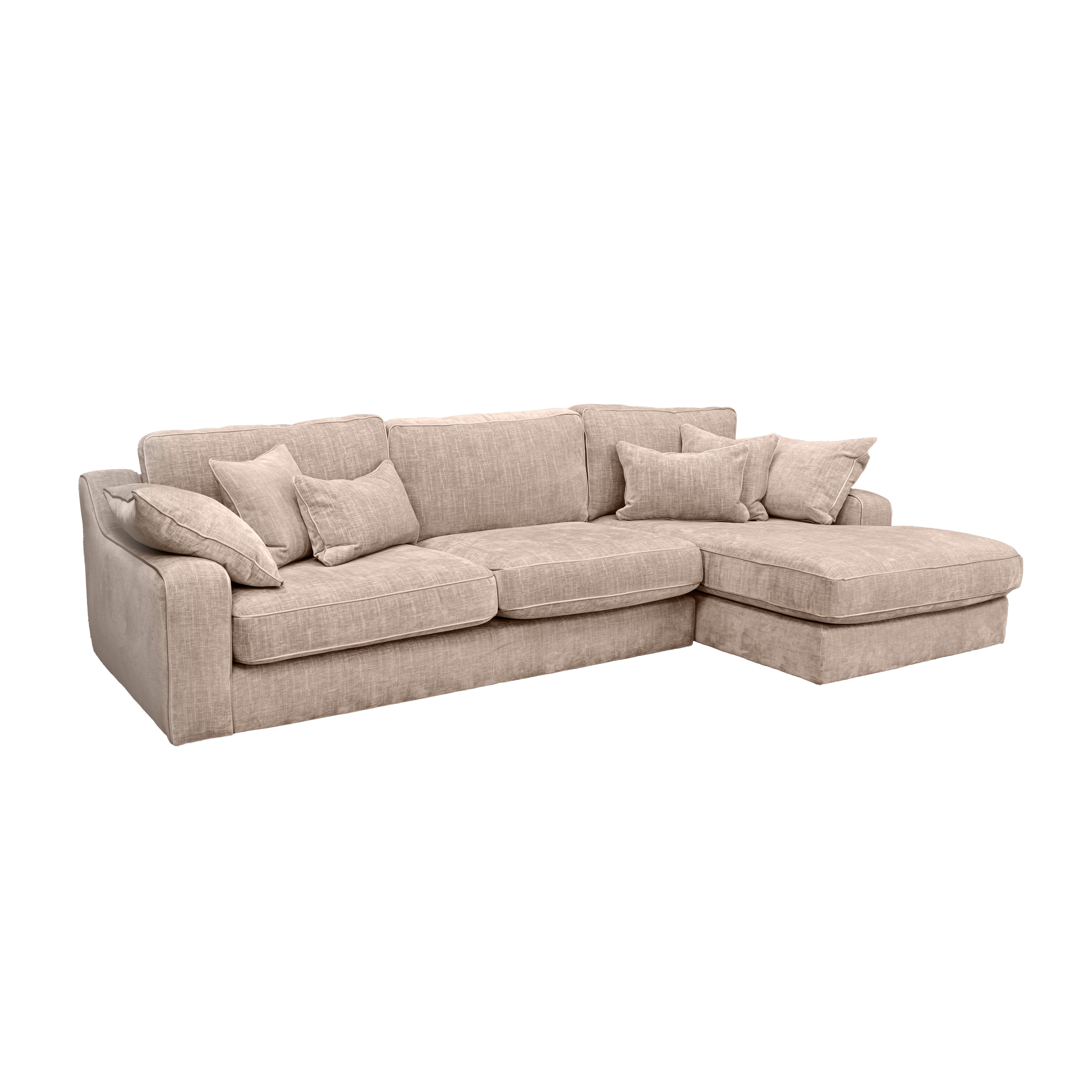 Marilyn Large Chaise Sofa LHF - Standard Back Zelda Smoke