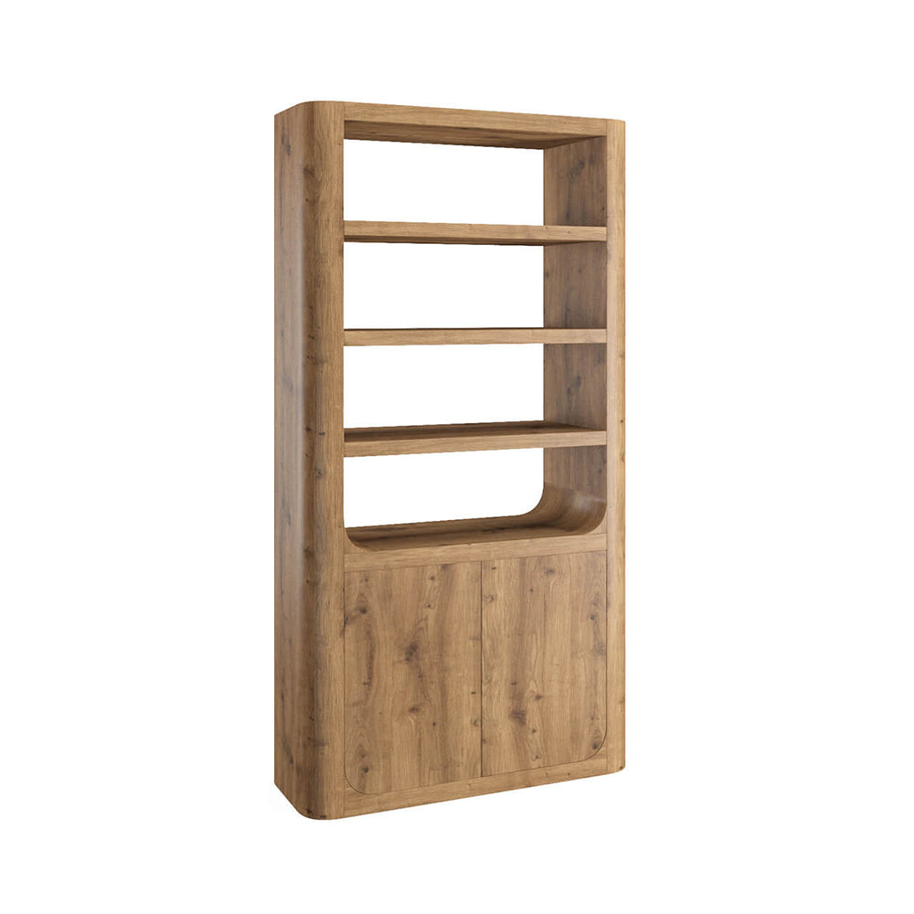 Massimo Tall Display Cabinet ā Cashew Wood