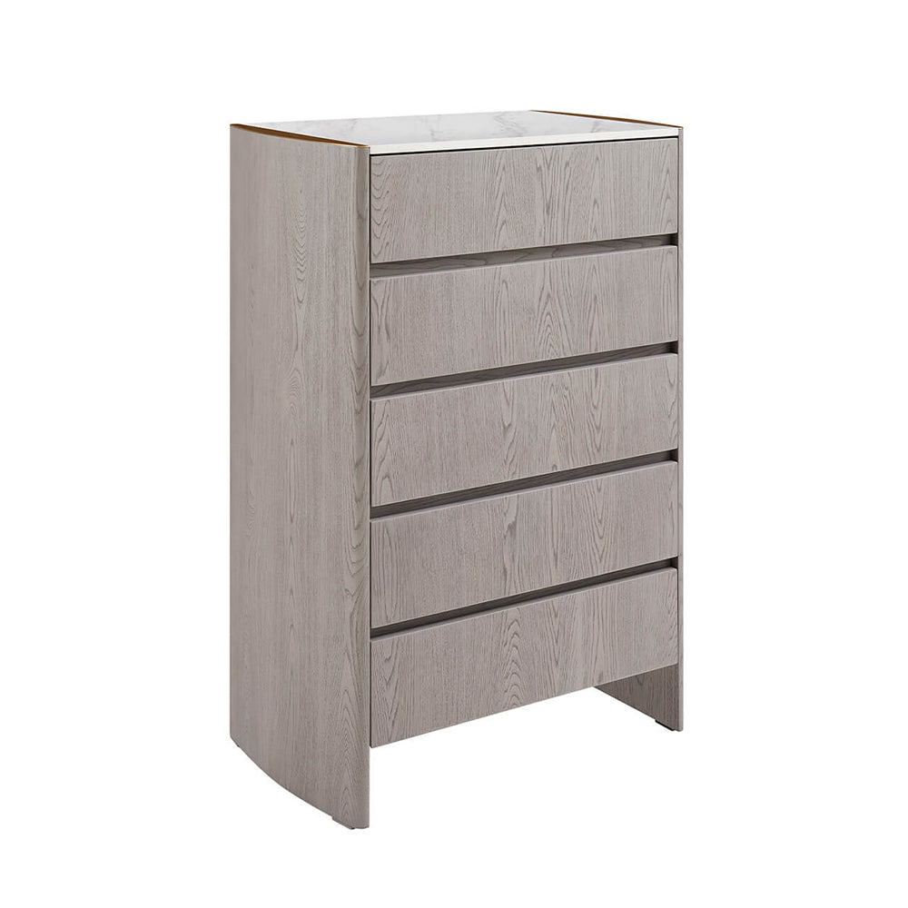 Mondello Tall Chest 5 Drawer - Washed Oak
