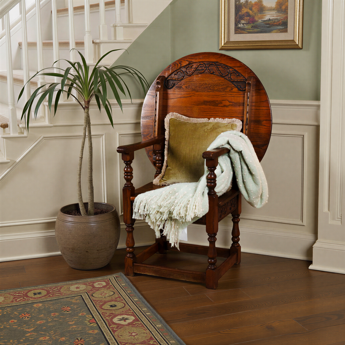 Antique Oak Monk's Chair