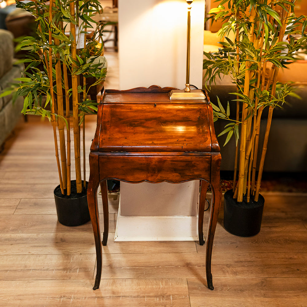 Neat Mahogany Writing Desk with Leather Slope